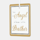 Angel in Heaven Brother Memorial Metalen Ornament (Voorkant links)
