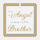 Angel in Heaven Brother Memorial Metalen Ornament (Voorkant)