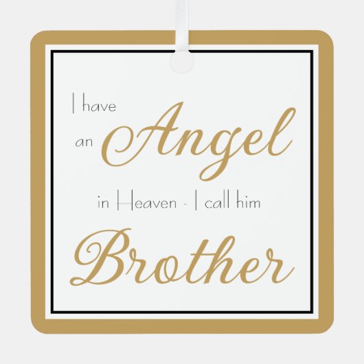 Angel in Heaven Brother Memorial Metalen Ornament (Voorkant)