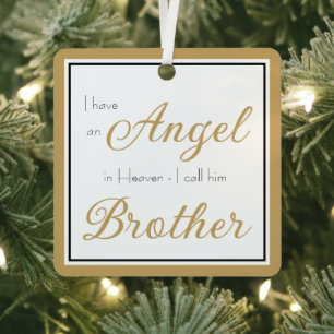 Angel in Heaven Brother Memorial Metalen Ornament