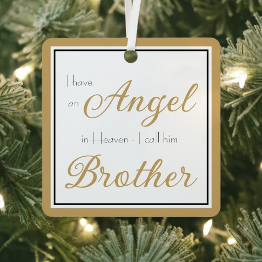 Angel in Heaven Brother Memorial Metalen Ornament (Insitu)