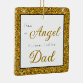 Angel in Heaven Dad Memorial Foto Keramisch Ornament (Rechts)