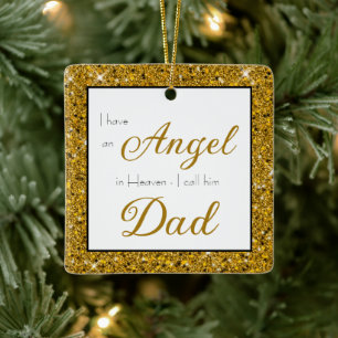 Angel in Heaven Dad Memorial Foto Keramisch Ornament
