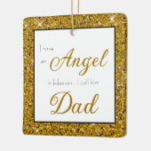 Angel in Heaven Dad Memorial Foto Keramisch Ornament (Links)