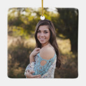 Angel in Heaven Daughter Memorial Foto Keramisch Ornament (Achterkant)