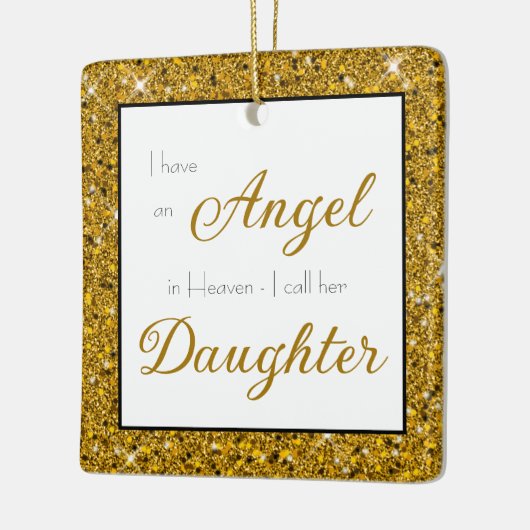 Angel in Heaven Daughter Memorial Foto Keramisch Ornament (Links)