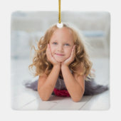 Angel in Heaven Daughter Memorial Foto Keramisch Ornament (Achterkant)