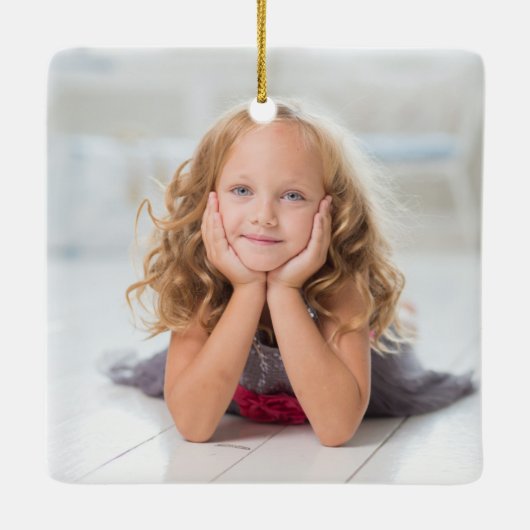 Angel in Heaven Daughter Memorial Foto Keramisch Ornament (Achterkant)