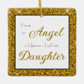 Angel in Heaven Daughter Memorial Foto Keramisch Ornament (Voorkant)