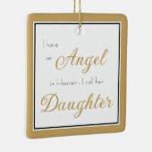 Angel in Heaven Daughter Memorial Foto Keramisch Ornament (Rechts)