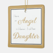 Angel in Heaven Daughter Memorial Foto Keramisch Ornament (Links)