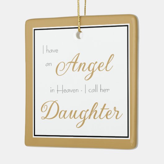 Angel in Heaven Daughter Memorial Foto Keramisch Ornament (Links)