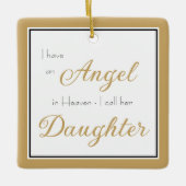 Angel in Heaven Daughter Memorial Foto Keramisch Ornament (Voorkant)