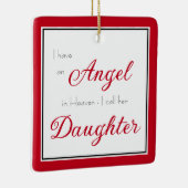 Angel in Heaven Daughter Memorial Foto Keramisch Ornament (Rechts)