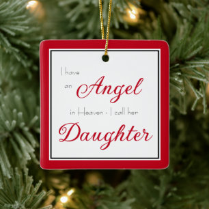 Angel in Heaven Daughter Memorial Foto Keramisch Ornament