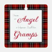Angel in Heaven Gramps Memorial Metalen Ornament (Voorkant)