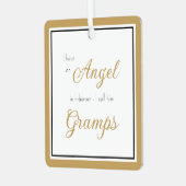 Angel in Heaven Gramps Memorial Metalen Ornament (Voorkant links)