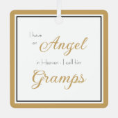 Angel in Heaven Gramps Memorial Metalen Ornament (Voorkant)