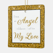 Angel in Heaven Husband Memorial Keramisch Ornament (Links)