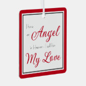 Angel in Heaven Husband Memorial Metalen Ornament (Voorkant Rechts)
