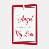 Angel in Heaven Husband Memorial Metalen Ornament (Voorkant links)