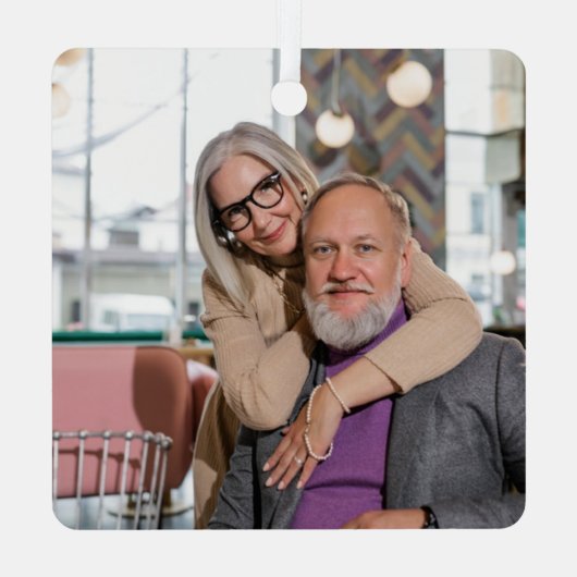 Angel in Heaven Husband Memorial Metalen Ornament (Achterkant)