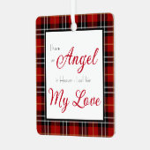 Angel in Heaven Husband Memorial Metalen Ornament (Voorkant links)