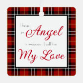Angel in Heaven Husband Memorial Metalen Ornament (Voorkant)