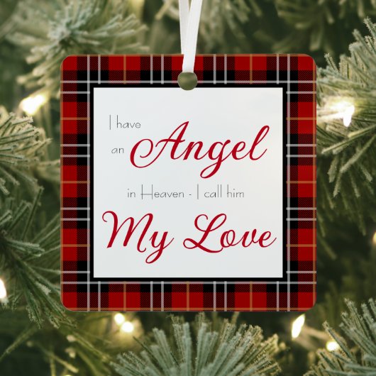 Angel in Heaven Husband Memorial Metalen Ornament (Insitu)