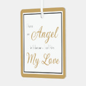 Angel in Heaven Husband Memorial Metalen Ornament (Voorkant links)