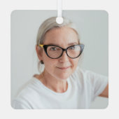 Angel in Heaven Mémère Memorial Foto Metalen Ornament (Achterkant)