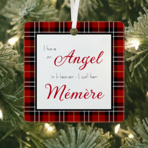 Angel in Heaven Mémère Memorial Foto Metalen Ornament