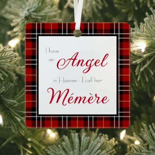 Angel in Heaven Mémère Memorial Foto Metalen Ornament (Insitu)