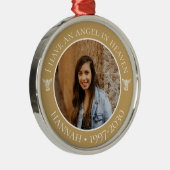 Angel in Heaven Memorial Foto Metal Ornament (Rechts)