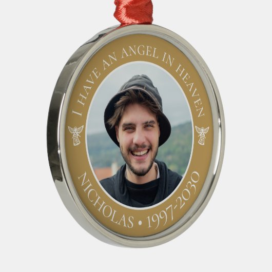 Angel in Heaven Memorial Metalen Ornament (Rechts)