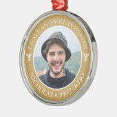 Angel in Heaven Memorial Metalen Ornament (Links)