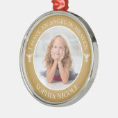 Angel in Heaven Memorial Metalen Ornament (Links)