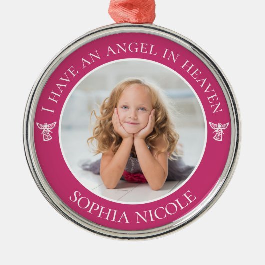 Angel in Heaven Memorial Metalen Ornament (Voorkant)