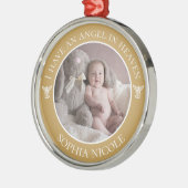 Angel in Heaven Memorial Metalen Ornament (Links)