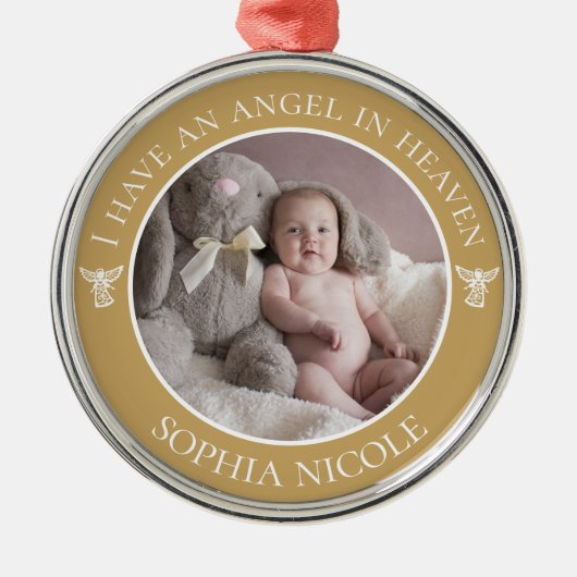 Angel in Heaven Memorial Metalen Ornament (Voorkant)