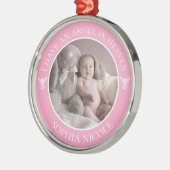 Angel in Heaven Memorial Metalen Ornament (Links)