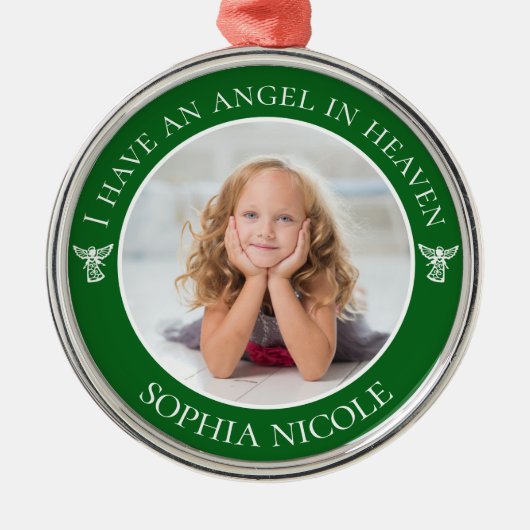 Angel in Heaven Memorial Metalen Ornament (Voorkant)