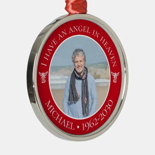 Angel in Heaven Memorial Metalen Ornament (Rechts)