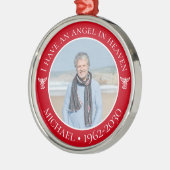 Angel in Heaven Memorial Metalen Ornament (Links)