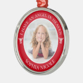Angel in Heaven Memorial Metalen Ornament (Links)