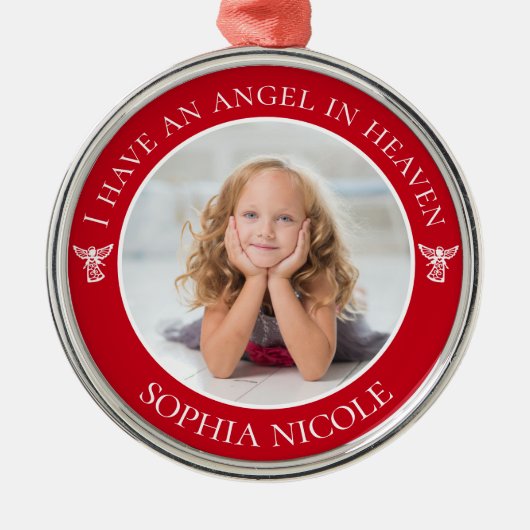 Angel in Heaven Memorial Metalen Ornament (Voorkant)