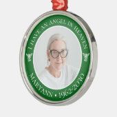 Angel in Heaven Memorial Metalen Ornament (Links)