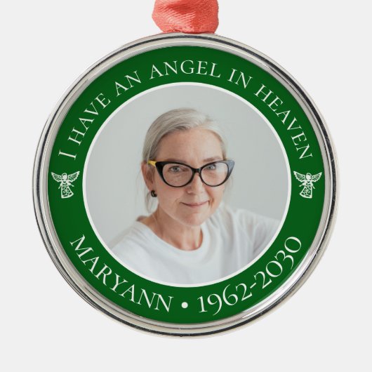Angel in Heaven Memorial Metalen Ornament (Voorkant)