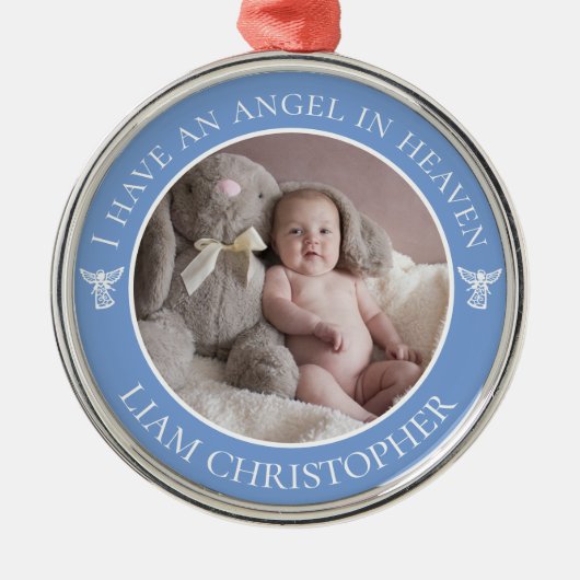 Angel in Heaven Memorial Metalen Ornament (Voorkant)