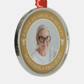 Angel in Heaven Memorial Metalen Ornament (Rechts)